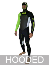 Hooded Wetsuits - Full coverage wetsuits with integrated hoods for maximum warmth